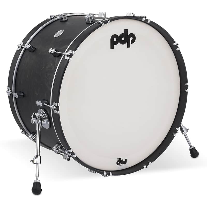 Pacific Drums & Percussion Add-Ons PDP Concept Classic, 14x24, Ebony Hoops Kick Drum (PDCC1424KKEE) image 1