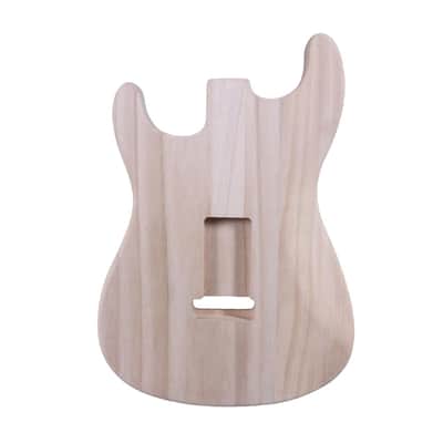 Electric Guitar Body Blank for Customization- Unfinished Paulownia Guitar Body for Luthiers, Soild Wood Lightweight image 2