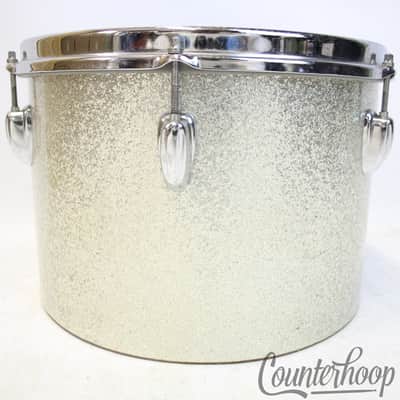 *Slingerland 13x9" Silver Sparkle Wrap Concert Tom Drum Chrome Vintage 70s Niles image 5