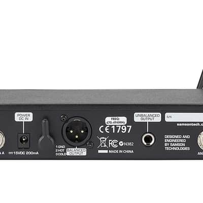 Samson Concert 99 Frequency-Agile UHF Wireless Lavalier Mic Presentation System - D Band (542–566 MHz) image 3