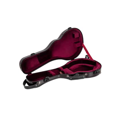 Crossrock Air Carbon Mandolin Case for F-Style (Fits Gibson F5) | Gloss 3K Carbon Weave Finish in Crimson Red, TSA Lock, Backpack Straps, Dust Cover – Elite Flight Case image 6