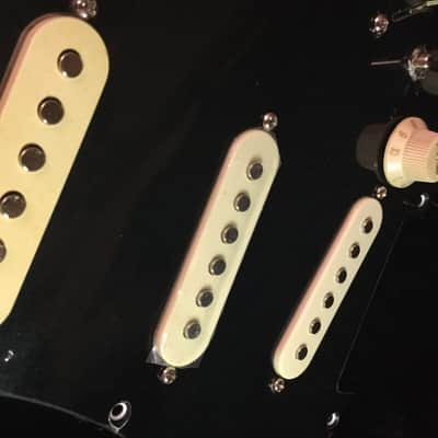 David Gilmour/Pink Floyd  Loaded Stratocaster Pickguard with 7 -WAY MOD & Black SSS set/3 knobs/1 tip image 10