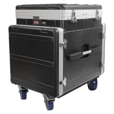 Gator ATA Molded PE Pop-Up Console Rack; 12U Top; 10U Bottom; w/ Casters GRC-12X10 PU image 1