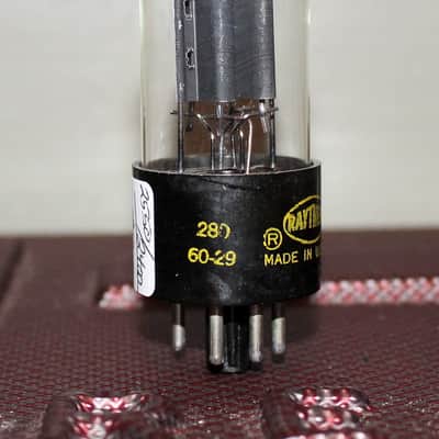 RAYTHEON 5Y3GT VT-197A BLACK PLATE D GETTER TEST NOS++ VINTAGE 1960 image 2