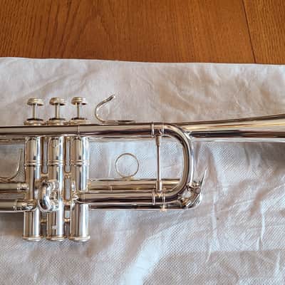MINT/Unplayed since purchase Bach Stradivarius C Trumpet - Model C180SML229 - Silver Plated - 2002 Elkhart - Professional Grade, Original Case and Accessories image 8