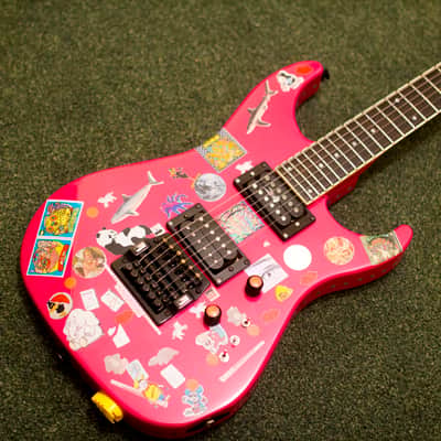 Hurricane JKB-3 Jason Becker "yoyo guitar" faithfull replica 1985 - Pink / magenta image 4