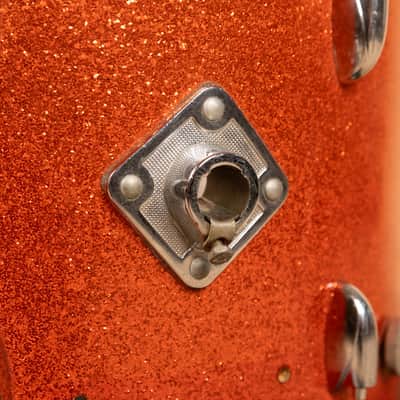 1960s Gretsch 14x20 Tangerine Sparkle Bass Drum Shell image 9