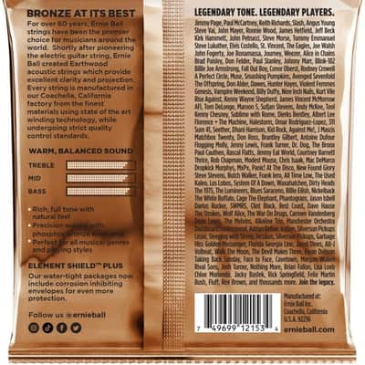 Ernie Ball Earthwood 12-String Light Phosphor Bronze Acoustic Guitar Strings, 9-46 Gauge (P02153) image 2