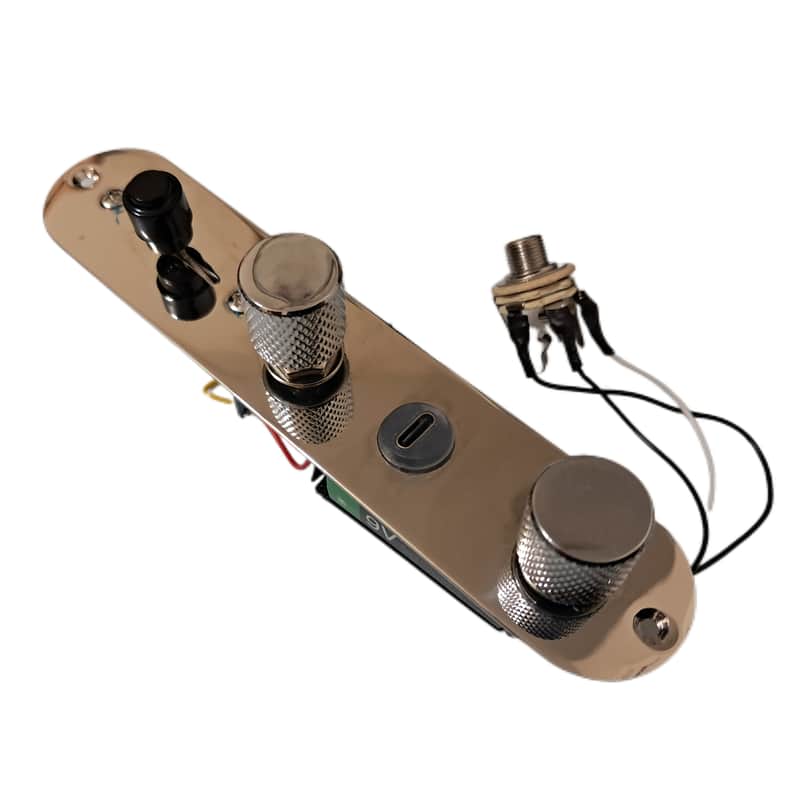 TeleBooster Guitar Onboard Preamp Booster for Telecaster 3-Way Switch 250K Push-Push Pot Nickel Single Coil image 1