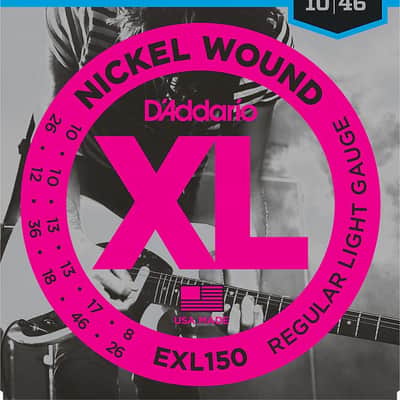 D'Addario Guitar Strings Electric 12 string 1 set EXL150 Light image 1