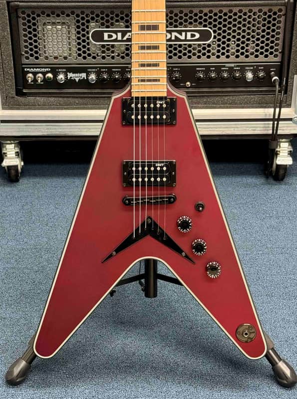 Dean Guitars - USA - AAA - V - 2022 NAMM Prototype - Metallic Red Satin Finish - Mahogany Body - Maple Neck and Fretboard - DMT USA Pickups - Black Hardware - OHSC - Call for Best Price !!! image 1