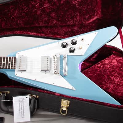 2023 Gibson Custom Shop Limited Run 70s Flying V VOS Maui Blue OHSC COA image 1
