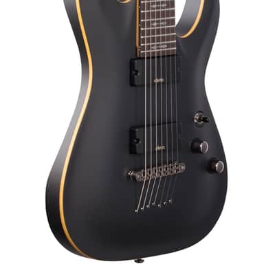 Schecter Demon 7 Electric Guitar Aged Black Satin image 9