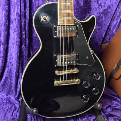 Epiphone Les Paul Custom Electric Guitar Ebony image 3