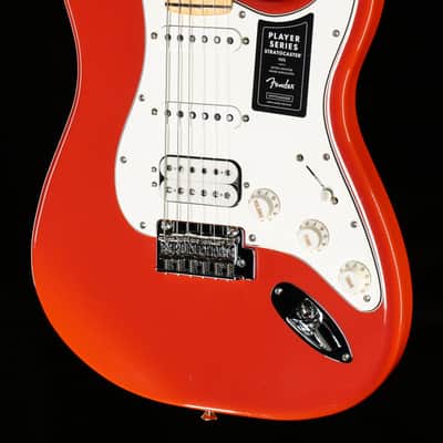 Fender Limited Edition Player Stratocaster HSS Maple Fingerboard Fiesta Red with Matching Headstock (345) image 1