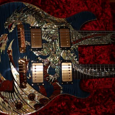 PRS Paul Reed Smith 20th Anniversary Dragon Doubleneck Whale Blue image 10