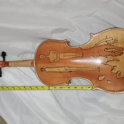 Folk Art Unusual Rare Samuel Eastman Viola 14" image 9