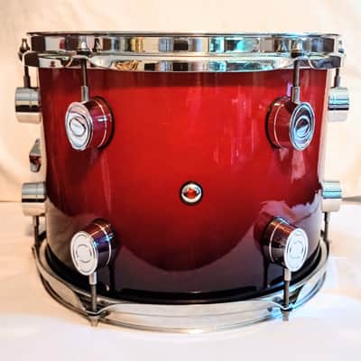 PACIFIC VINTAGE RACK TOM 12" - BLACK CHERRY BURST LACQUER - FREE SHIP TO C-USA! image 4