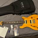2022 PRS SE Custom 22 Semi-Hollow Santana Yellow, with upgraded gig bag, truss rod tool and new whammy bar