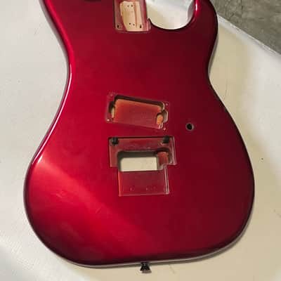 1980's Made in Japan Kramer F-1000 Candy Apple Red Single Pickup Guitar Body Floyd Ready image 4