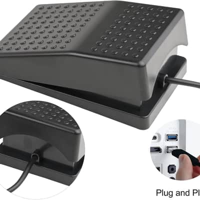 Upgraded USB Foot Switch Single Pedal Mechanical Control Footswitch Map Mouse Keyboard Hotkey Combination Key Press Simulator Program Page Turner Game Transcription HID image 3