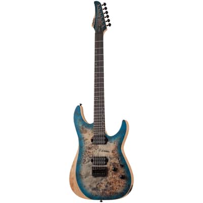 Schecter Reaper 6 - Ebony Fingerboard, Satin Sky Burst image 14