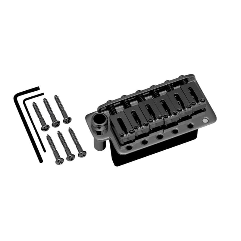 Contemporary 6 Hole Mount Block Saddles 510TS Tremolo System-Black Chrome (Cosmo) image 1
