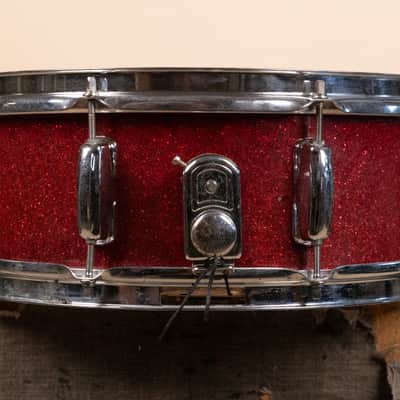 Vintage MIJ 5x14 Red Sparkle Snare Drum image 6