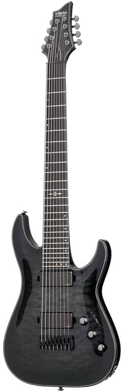 Schecter Hellraiser Hybrid C-8 Trans Black Burst image 1