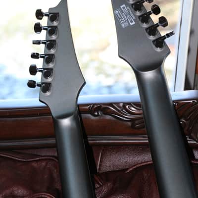 Ibanez Xiphos Doubleneck Guitar w/ OHSC *RARE* 2009 matte gunmetal NAMM Guitar image 19