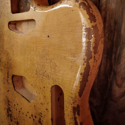 #202621 :: Baldman's Relic TeleMaster body in Dirty Heavy Relic Butterscotch Blonde nitro finish :: Aged Roadworn image 7