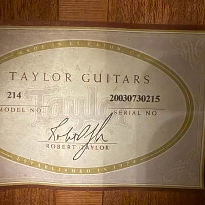 Taylor 214 (2003) - satin (all solid - made in USA) image 11
