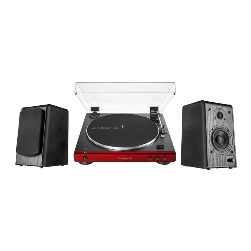 Audio-Technica Fully Automatic Belt-Drive Turntable with Bookshelf Speakers image 1
