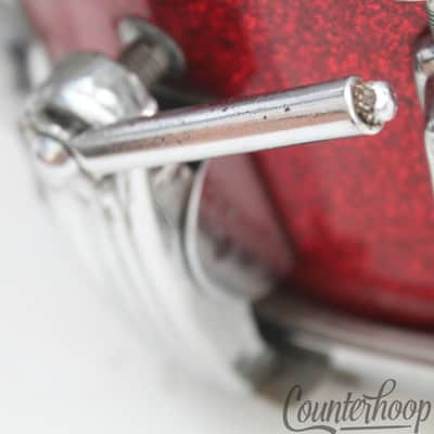 *Slingerland Radio King 14x5.5"Snare Drum Red Sparkle COB Brass 1-Ply Maple 50s* image 4