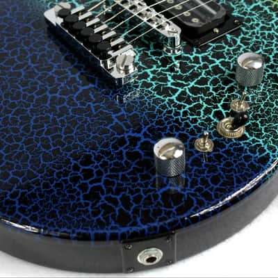 Custom Crackle Painted and Upgraded Epiphone LP Special ll Electric Guitar With Matching Headstock image 13