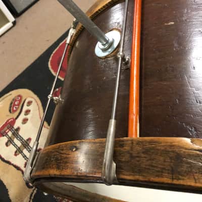 Ludwig&Ludwig 26" Single Tension Marching Bass Drum 1920's - Walnut image 10