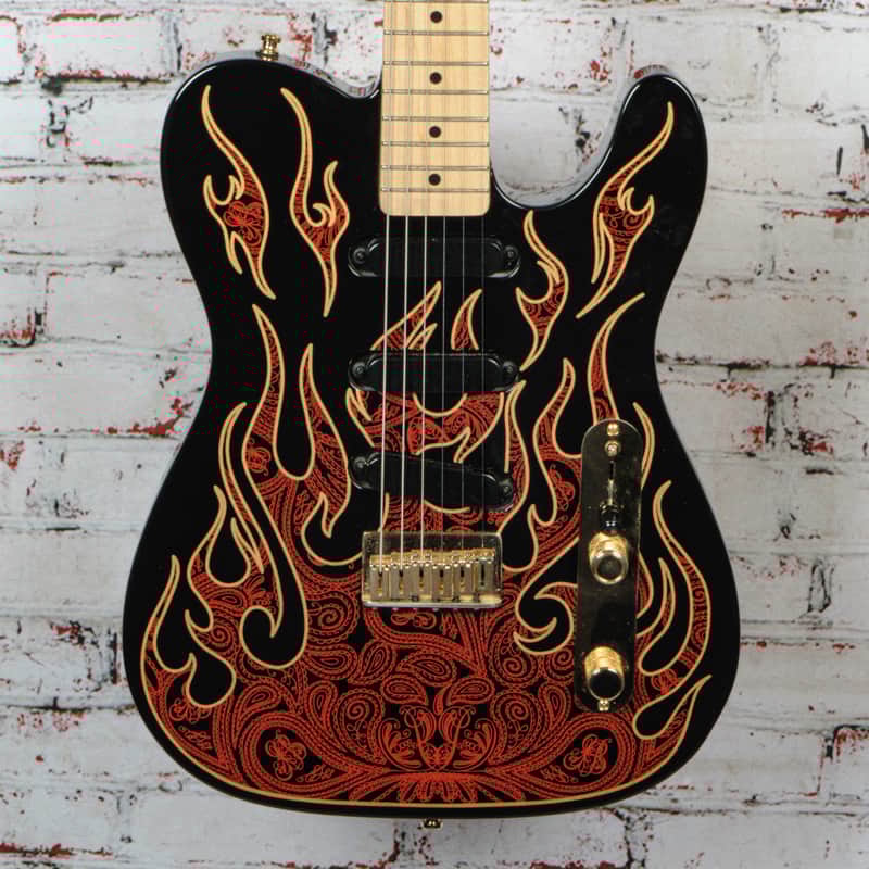 ISS88912 Fender - 2013 James Burton Telecaster Electric Guitar - Red Flame - w/OHSC - x5054 - USED