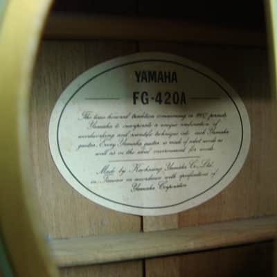Yamaha FG-420A Acoustic Guitar image 3