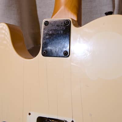 High End Vintage Fernandes TEJ-85 Telecaster Type Guitar MIJ Japan Lawsuit Era - Olympic White, Natural Relic image 14