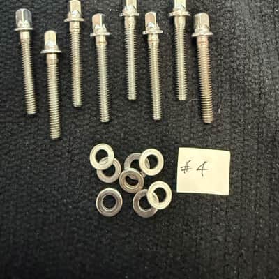 Set of (8) Vintage Camco Snare/ Tom/Floor Tom Tension Rods& Chubby Washers #4 image 1