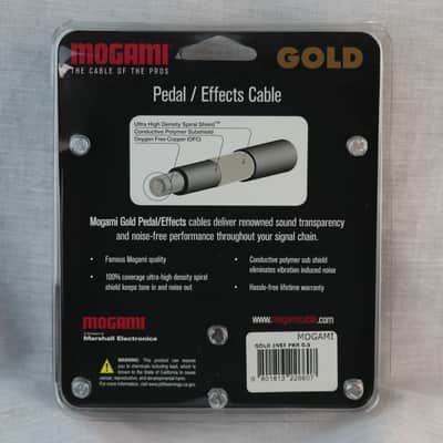 Mogami Gold Pancake Pedal/Effects 6in. Right Angle to Right Angle Cable - GOLD INST PRR 0.5 image 2