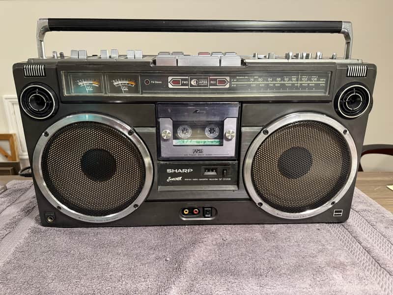 Sharp GF-303SB Vintage Radio Cassette Boombox 1978-1979 - Dark gray image 1