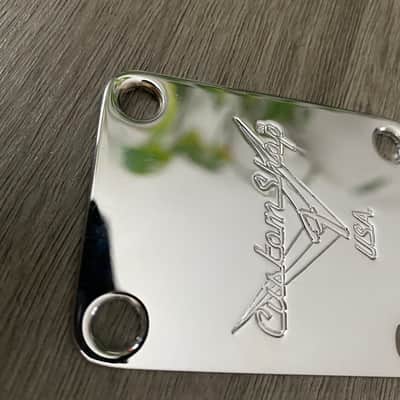 Fender Masterbuilt Custom Shop Neck Plate Masterbuilder Cruz era 2000 Chrome image 10