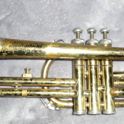 Vintage Silvertone Cornet 1968 - 1969 made in Elkhart Indiana Vincent Bach Corp 7-c Mouthpiece FOR PARTS OR REPAIR image 16