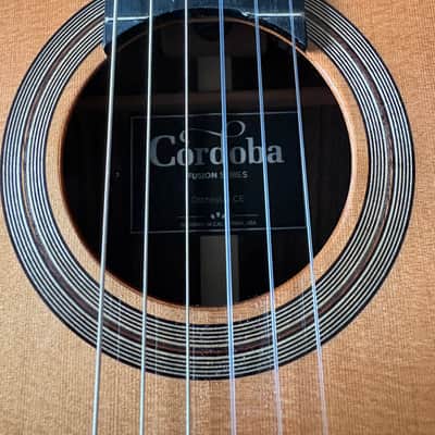 Cordoba Fusion Orchestra 12 Cutaway Nylon String 2026 - Glossy Solid Cedar Top, Rosewood Sides and Back image 12
