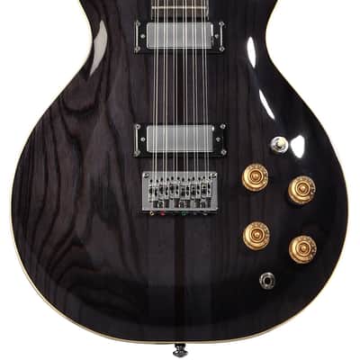 Washburn Wing Series Hawk 12 12-string Electric Guitar - Trans Black image 3