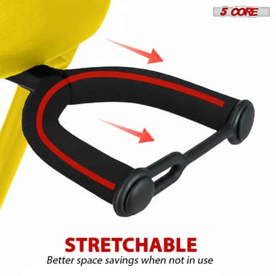 5Core Guitar Stool 3.15" Padded Chair Foldable Heavy Duty Music Seat Built in Foot Rest Guitar Stand - Yellow image 4