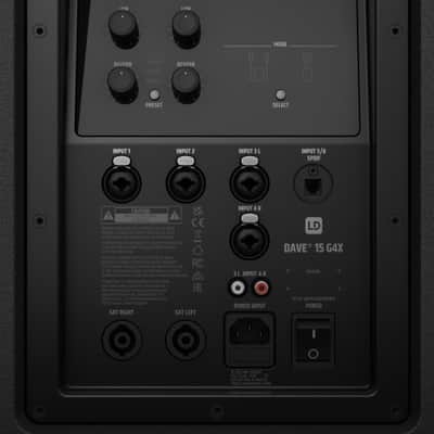 LD Systems DAVE 15 G4X Compact 2.1 Powered PA System With 15" Subwoofer 2060 Watts, Bluetooth Streaming image 4