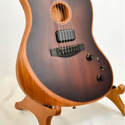 Fender American Acoustasonic Jazzmaster Bourbon Burst Acoustic Electric Guitar w/ Gig Bag image 2