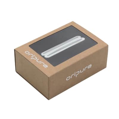 OriPure Hot Dual Rail Humbucker Alnico 5 ST Guitar Neck Pickup White 6.2K image 5
